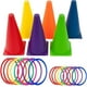 thumbnail image 1 of Conjunto de conos de plástico TANGJMXG para juegos de lanzamiento 10 aros 6 conos, 1 of 5