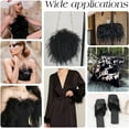 thumbnail image 7 of 2 Yards Black Ostrich Feather Trim 3.15-3.94 Inches Feathers Fringe Ribbons Trim for Sewing Decorative Feathers Ribbon for Crafting Dress Masquerade Party Costumes, 7 of 7