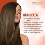 Keragen - Brazilian Smoothing Keratin Hair Treatment, Blowout Straightening System for Dry and Damaged Hair - Forte, Sulfate Free - Eliminates Curls and Frizz, Medium to Coarse Hair (32 Oz)