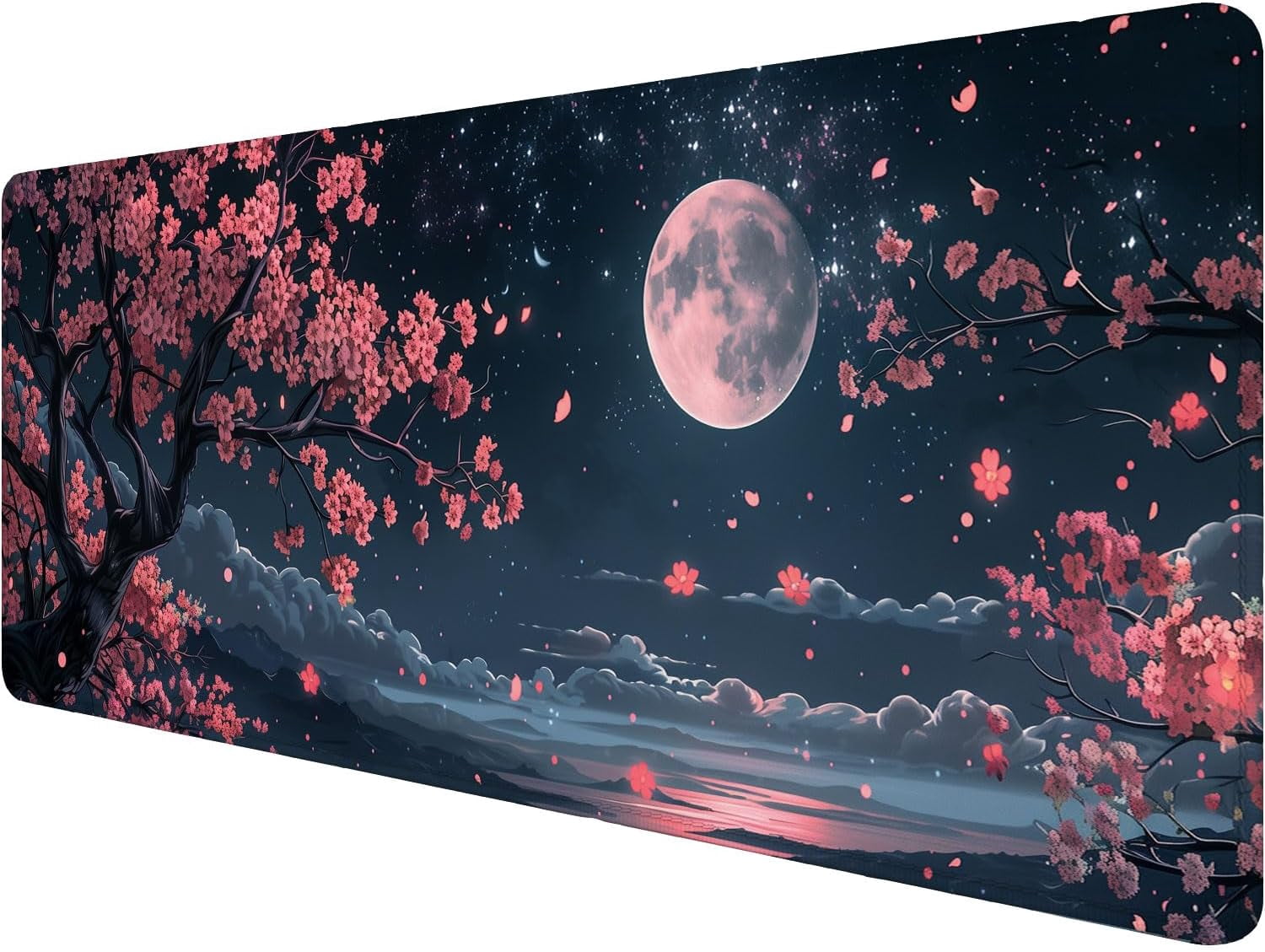 American Flag Bigfoot Desk Mat Forest Mountain Extended Gaming Mouse Pad Mat with Stitched Edge Non-Slip Base Big Mouse Pad Office Computer Keyboard Laptop Home 35.4"x15.7"