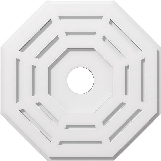 Ekena Millwork CMP18WN-03000 18 Po OD x 3 Po ID Carré Westin Architectural Grade PVC Contemporain Plafond Médaillon