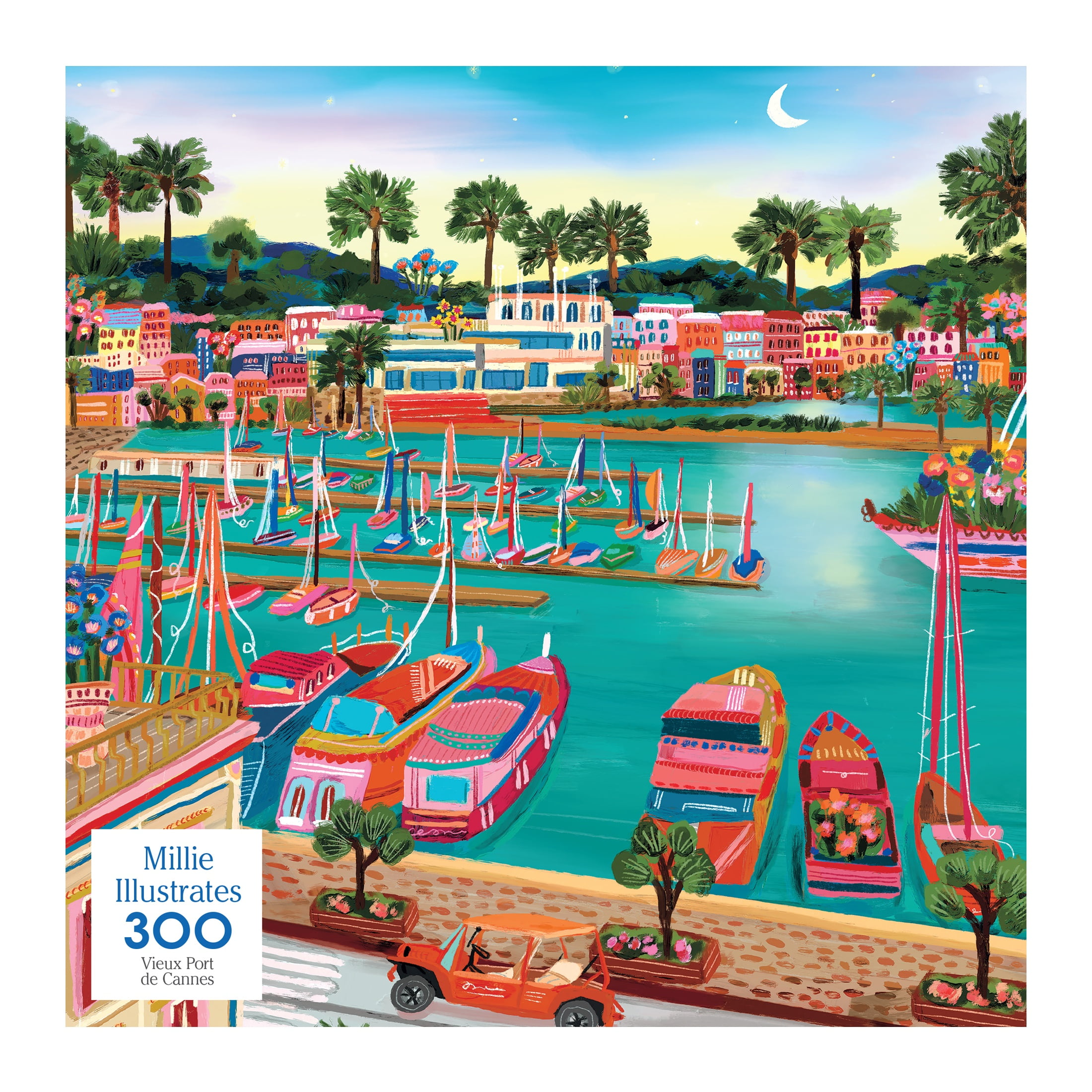 RoseArt Modern Illustrations 300-Piece Vieux Port de Cannes Adult Interlocking Puzzle