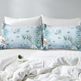 thumbnail image 3 of Conch Fitted Sheet Teal Blue Ocean Beach Coastal Bed Sheets Full,Starfish Octopus Tentacles Sheets Underwater Creature Coral Bedding Set,Kawaii Fish Room Decor（No Top Sheet）, 3 of 5