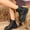 Black, variant on Boots for Women Comfy British Fashion Platform Heel Boots Outdoor Versatile Walking Shoes Beige 7 Wide(EU:38)
