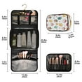thumbnail image 3 of Iauyy 3 Piece Large Portable Hanging Toiletry Bags for Travel,Foldable Makeup Organizer with Multiple Compartments for Men&Women，Cartoon Face, 3 of 9