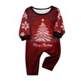 thumbnail image 3 of Christmas Pajamas Family Set - 2 piece Red Merry Christmas Tree Print Long Sleeve Top Pants Set , Christmas Pajamas Matching Sets for Family Xmas Eve for 6 Months Pjs, 3 of 3