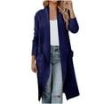 thumbnail image 2 of Idoravan Cardigans for Women Spring Women's Fashion Solid Cardigan Long Sleeve Pockets Blouse Coat, 2 of 6