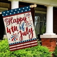 thumbnail image 2 of Happy 4th of July Independence Day Garden Flag Summer Independence Day Double Sided Rustic Farmhouse Large Yard Seasonal Holiday Outdoor Decor 28 × 40 Inch, 2 of 6