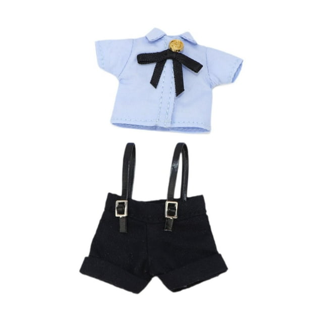 Ropa de muñeca BJD, ropa de cosplay, accesorios de fotografía de coordinación de flexibilidad, haz tu propio disfraz de muñeca para muñecas Ob11 1/12 traje azul