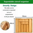 thumbnail image 6 of Bamboo Expandable Drawer Organizer, Silverware Organizer for Kitchen, Silverware, Cutlery and Drawers., 6 of 6
