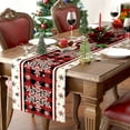 thumbnail image 4 of HongHeng Clearance Under $2.00 Christmas Tablecloth Christmas Red Table Flag Waterproofs Decoration TV Cabinet Cover Cloth Coffee Table Long Tablecloth Christmas Decoration Supplies, 4 of 6