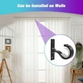 thumbnail image 4 of Genreen Curtain Rod Brackets Ceiling Ｍount and Ｗall Installation -Curtain Rod Brackets Ceiling Curtain Rod Brackets Rod Holders for 1 Inch Rod, Black Color, (Set of 4,Black), 4 of 7