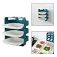 thumbnail image 3 of veasfak Homyl Kitchen Preparation Plates 3/6 Layer Wall Mount Rack Organizer Storage Set Blue 3 Layer, 3 of 8