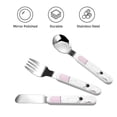 thumbnail image 3 of Gaeub Aerial Yoga for Unicorn Print 3-Piece Children Knife Spoon Fork Set,Stainless Steel Child Flatware Set,Kids Utensils Set with Case for Lunch Box (Fork Spoon Knife Combo), 3 of 8