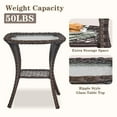 thumbnail image 4 of Bellefurn Patio Side Table Outdoor Furniture End Table,22x20x20 inch Rattan Patio End Table Outdoor Wicker Side Table for Living Room Outside Balcony Porch Backyard Deck, 4 of 8