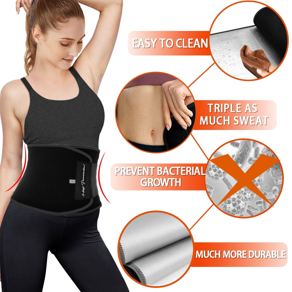 KingPavonini Waist Trimmer for Women & Mens Waist Trainer Sweat Belt Plus Size, Upgraded (Large)