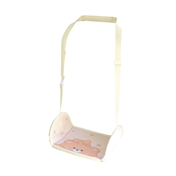 Beige Beige Car Back Seat Children'S Foot Rest Cushion Support Board With Soft Fleece Cover For Long Rides