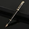 thumbnail image 3 of Luxury Men's Grid Fountain Pen 0.5mm Nib Business Writing Signing Calligraphy Pens Office Stationery, 3 of 13