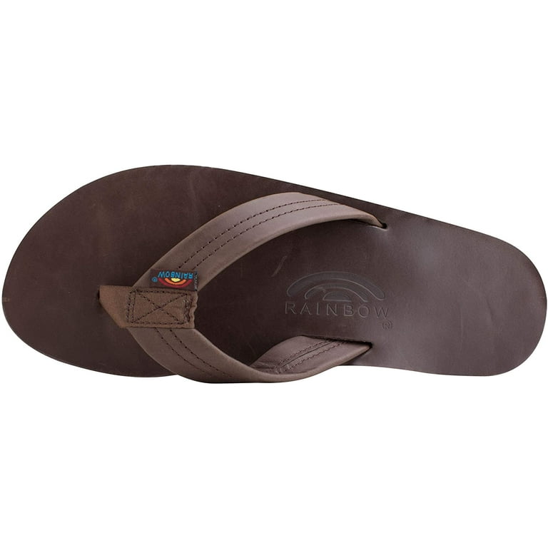 Rainbow male Double Layer Leather Sandal mocha 71 2 81 2 Walmart