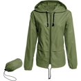 thumbnail image 3 of HAHDAXIA Women Raincoat Lightweight Waterproof Rain Jacket Packable Cycling Jacket Windbreaker for Outdoor, 3 of 7
