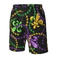 thumbnail image 6 of Uemuo Mardi Gras6 Pattern Men's Swim Trunks Hawaiian Beach Bathing Suit Swimsuits Beach Quick-Dry Shorts with Pockets-XX-Large, 6 of 9
