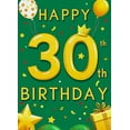 thumbnail image 4 of Green Backdrop Happy 30th Birthday Banner with Balloons Party Decorations Props for Birthday Party Celebrations Photography Background Decor, 4 of 6