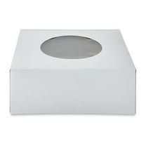 9" x 9 " x 3.5" White Pie Box with Window, by Way To Celebrate