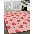 thumbnail image 3 of Ahgly Company Machine Washable Indoor Round Transitional Red Area Rugs, 3' Round, 3 of 7