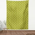 thumbnail image 4 of Floral Fabric by the Yard, Vibrant Abstract Flowers with Pomegranate Fruit Blooming, Decorative Upholstery Fabric for Chairs & Home Accents, Yellow Green Multicolor by Ambesonne, 4 of 5