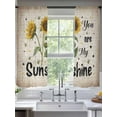 thumbnail image 3 of Vintage Sunflower Sheer Curtains 72 inches Long 2 Panels Set You Are My Sunshine Distressed Farmhouse Sheer Window Curtain Rod Pocket Voile Drapes for Living Room/Bedroom, Each 52" W x 72" L, 3 of 7