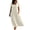 Beige, variant on Women's Short Sleeve Summer Dresses V-Neck Casual Loose Beach Long Dress with Pockets Holiday Dresses for Women