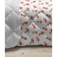 thumbnail image 3 of Fox Down Alternative Comforter, Wildlife Illustration with Foxes Mushrooms Flowers and Butterflies in the Spring Forest, Microfiber Quilt for All Season, 5 Sizes, Multicolor, by Ambesonne, 3 of 3