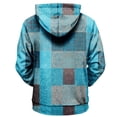 thumbnail image 5 of Men's Print Plush Warm Coat Fleece Sweater Casual Coat Pocket Sweater Autumn Winter Coat2XL, 5 of 5