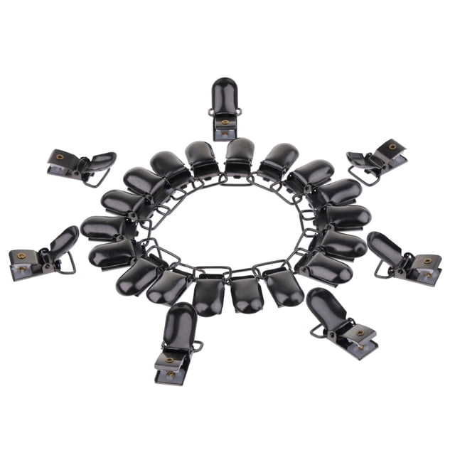 25x DIY Mujeres Liguero Muslo Liguero Cinturón Medias Camisa Negro Zulema clips de liga