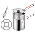 thumbnail image 4 of Freidora de acero inoxidable de 1,2 l con clip para cesta, gran capacidad, apta para lavavajillas, filtro de aceite para freír, recipiente para grasa de tocino, utensilios de cocina, 4 of 8