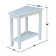 thumbnail image 3 of International Concepts Solid Wood Keystone Accent Table in White, 3 of 7