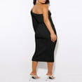 thumbnail image 4 of Elegant Pleated One Shoulder Cut Out Party Dress for Women, 4 of 7