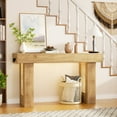 thumbnail image 4 of Aheaplus Farmhouse 47" Console Table with Power Outlets & Motion Sensor Light - Narrow Storage Entryway Table for Hallway/Living Room,Natural Oak, 4 of 7