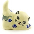 thumbnail image 3 of Polish Pottery 2½-inch Cat Figurine (Boo Boo Kitty Paws Theme) Hand Painted in Boleslawiec, Poland + Certificate of Authenticity, 3 of 6