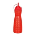 thumbnail image 3 of Ketchup Bottle 19oz Refillable Sauce Container for Restaurant Picnic Ketchup Single Hole Red, 3 of 8