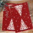 thumbnail image 4 of Red Christmas Tree Kitchen Towels Set of 3, Water Absorbent Dish Towel, Winter Balls Snowflake Xmas Tree Decorative Hand Towels - Quick Drying Cloth for Cooking Baking, 18x28 Inch, 4 of 8