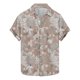 thumbnail image 1 of Blusa y camisa de manga corta con cuello vuelto para hombre, camisa informal de moda con estampado de hojas y solapa de manga corta, blusa para hombre, 1 of 4