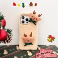 thumbnail image 6 of ELEHOLD for iPhone 15 Pro Max Cute Fluffy Case for Women Girls, with Deer Pattern, Luxury Soft Warm Fluffy Furry Plush Flexible TPU Shockproof Protective Phone Case For iPhone 15 Pro Max, Brown, 6 of 6