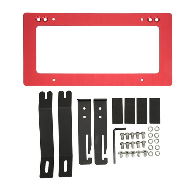 License Plate Holder , Easy Installation Aluminium Alloy License Number Plate Frame For Car Red