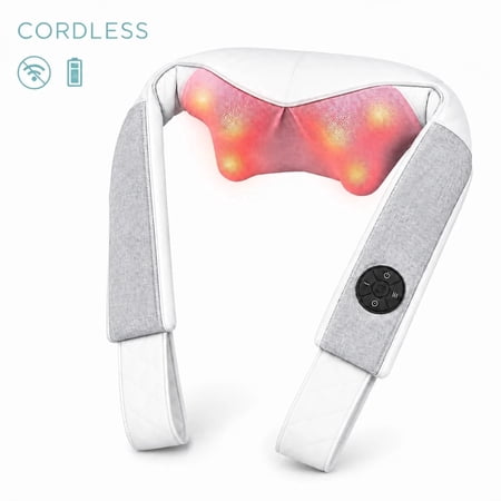 Nekteck Cordless Neck Massager with Heat, Shiatsu Neck and Shoulder Massager for Pain Relief Deep Tissue, Neck and Back Massager for Women Men Birthday Gifts