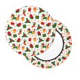 thumbnail image 3 of Round Bar Stool Seat Covers, Christmas Hat Cute Puppy Elastic Round Chair Cover Stool Seat Slipcover Bar Stool Cushions Round Pad for 12-14 inch, 3 of 7