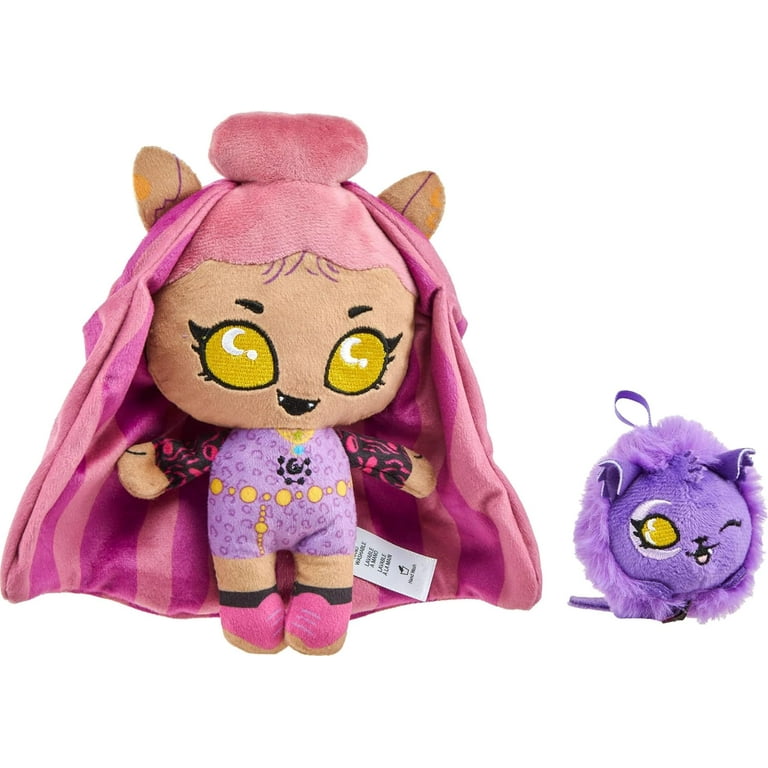 Monster High Plush Doll Set, Ghoul N Go Clawdeen Wolf 6.5-inch