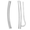 thumbnail image 1 of Boucles d'Oreilles Grimpeuses Rondes en Or Blanc 14k Brillantes, 1 of 1