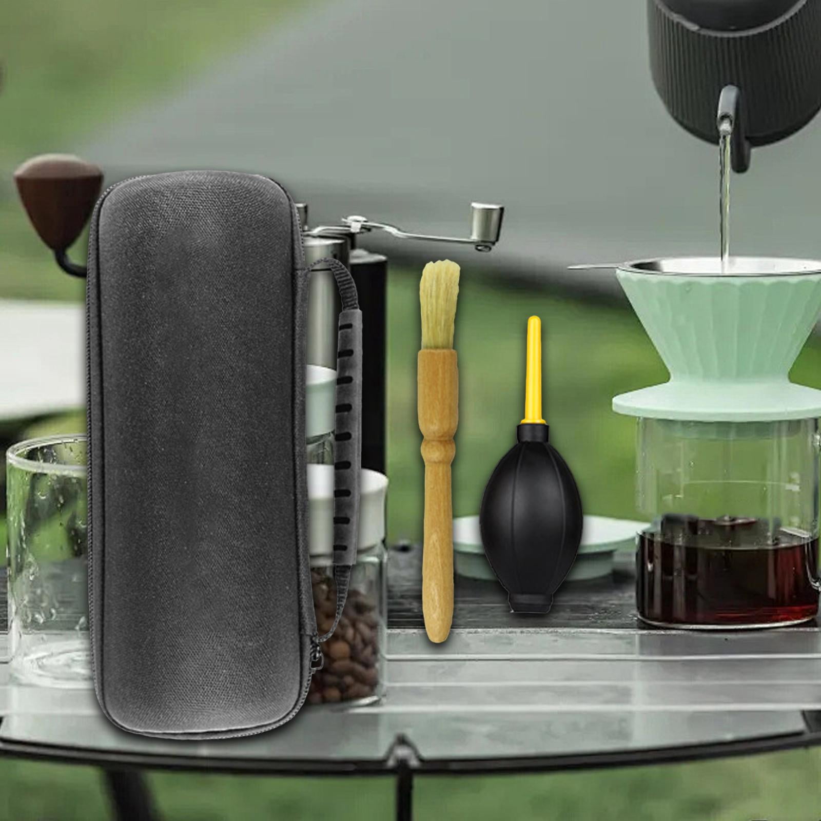 Fiocias EVA Hard Carrying Case for Manual Coffee Grinder, Protective Bag, Camping Travel bag brush blowing