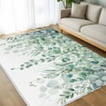 thumbnail image 4 of Sage Green Eucalyptus Leaves 5x8 Area Rugs, Spring Summer Botanical Rustic Non-Skid Rubber Backing Large Rectangle Rugs - Living Room Bedroom Home Office, Indoor Floor Mat Carpets Washable Rug, 4 of 9